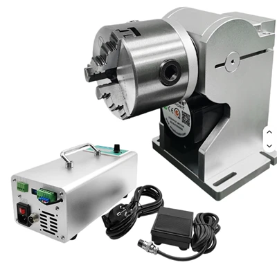 Lasergraveermachine Rotatie-as met driver Vezellaser die machineonderdelen merken King Achine Rotary Evice Rotary Shaft